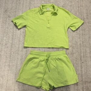 Roller rabbit lime green set size small